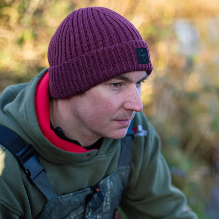 KORDA FISHERMEN BEANIE - BURGUNDY