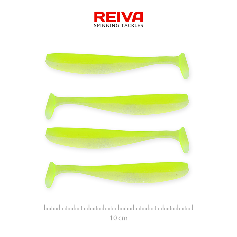 REIVA ZANDER FLASH SHAD 10 CM FLUO SÁRGA FLITTERES