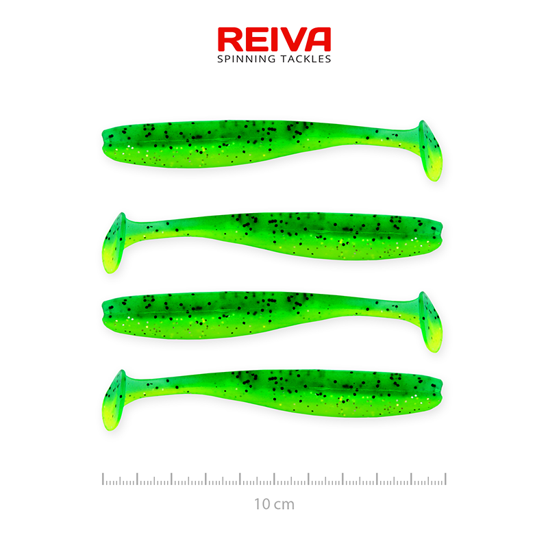 REIVA ZANDER FLASH SHAD 10 CM ZÖLD FLITTER