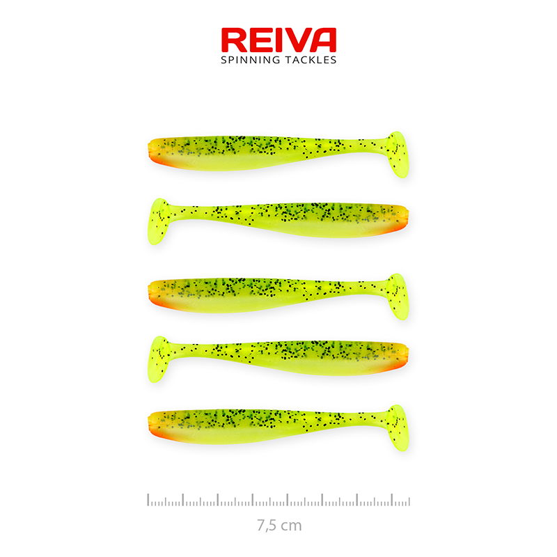 REIVA ZANDER FLASH SHAD 7,5 CM LEMON TIGER