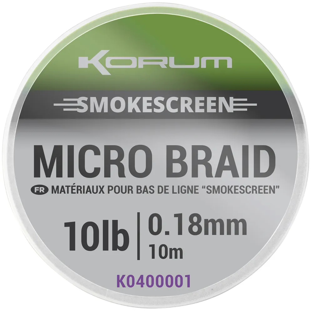 KORUM SMOKESCREEN MICRO BRAID 20lb 0,25mm  10m