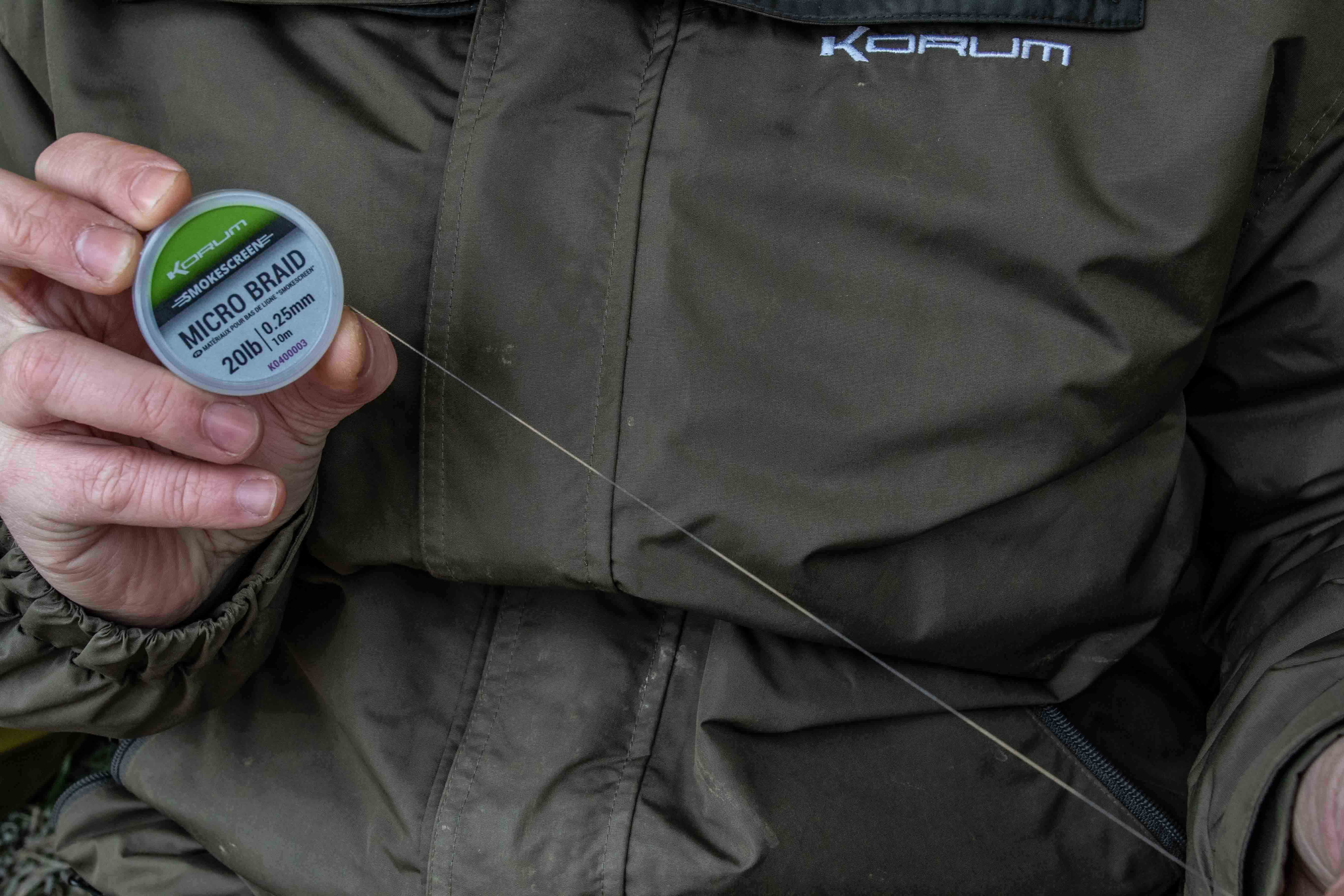 KORUM SMOKESCREEN MICRO BRAID 20lb 0,25mm  10m