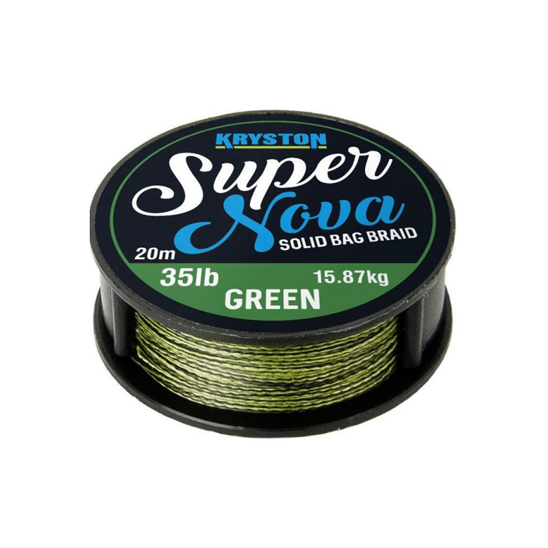 KRYSTON SUPER NOVA SOLID BAG BRAID GREEN 15LB