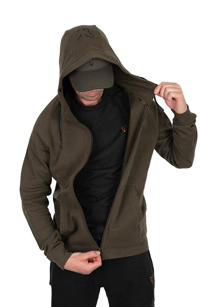 FOX LW HOODY GREEN & BLACK - M