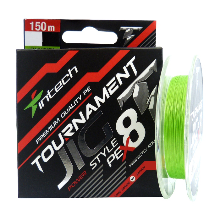 INTECH TOURNAMENT JIG STYLE X8 LIME GREEN 150M 0,26MM