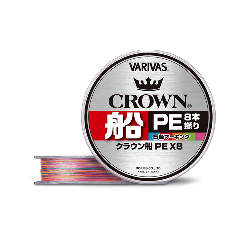 VARIVAS CROWN FUNE PE X8 150M 0,128MM 6KG MARKING 10M x 5 COLOR