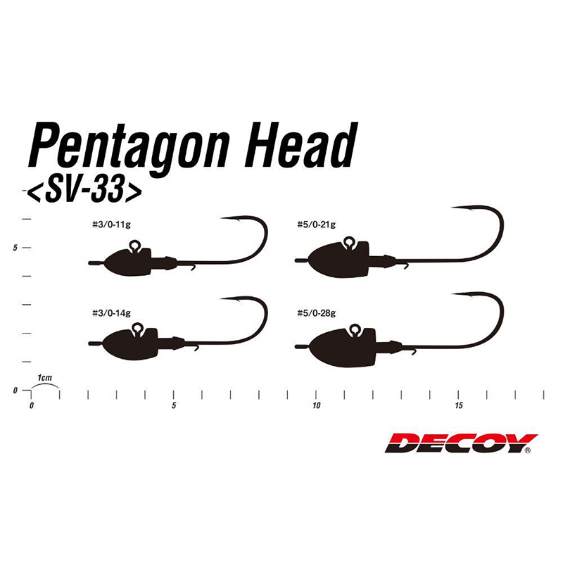 DECOY JIG FEJ SV-33 PENTAGON HEAD #3/0 11gr