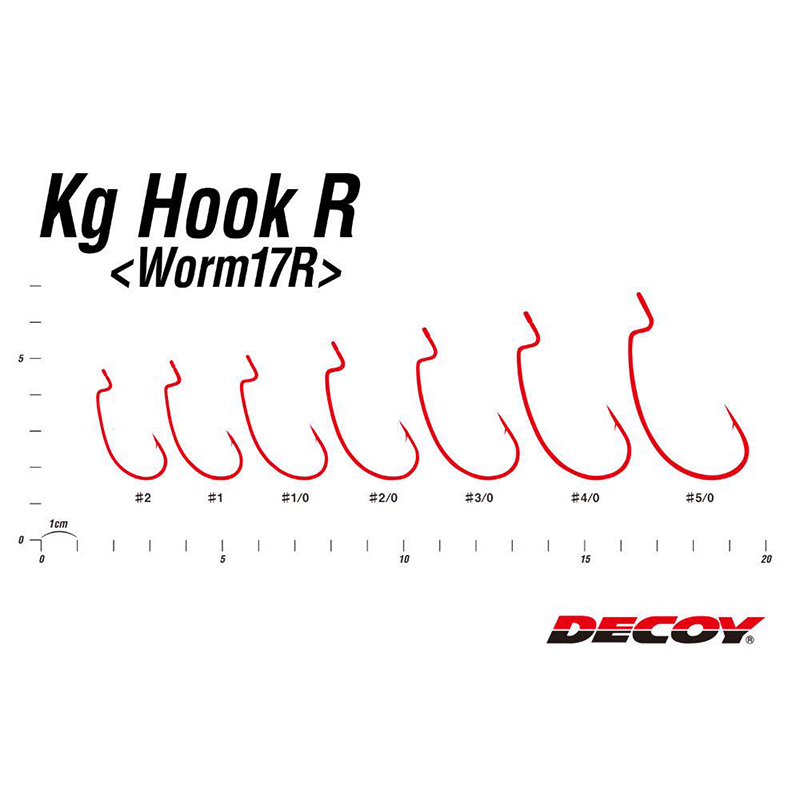 DECOY OFFSET HOROG WORM 17R KG BLOOD RED 1/0