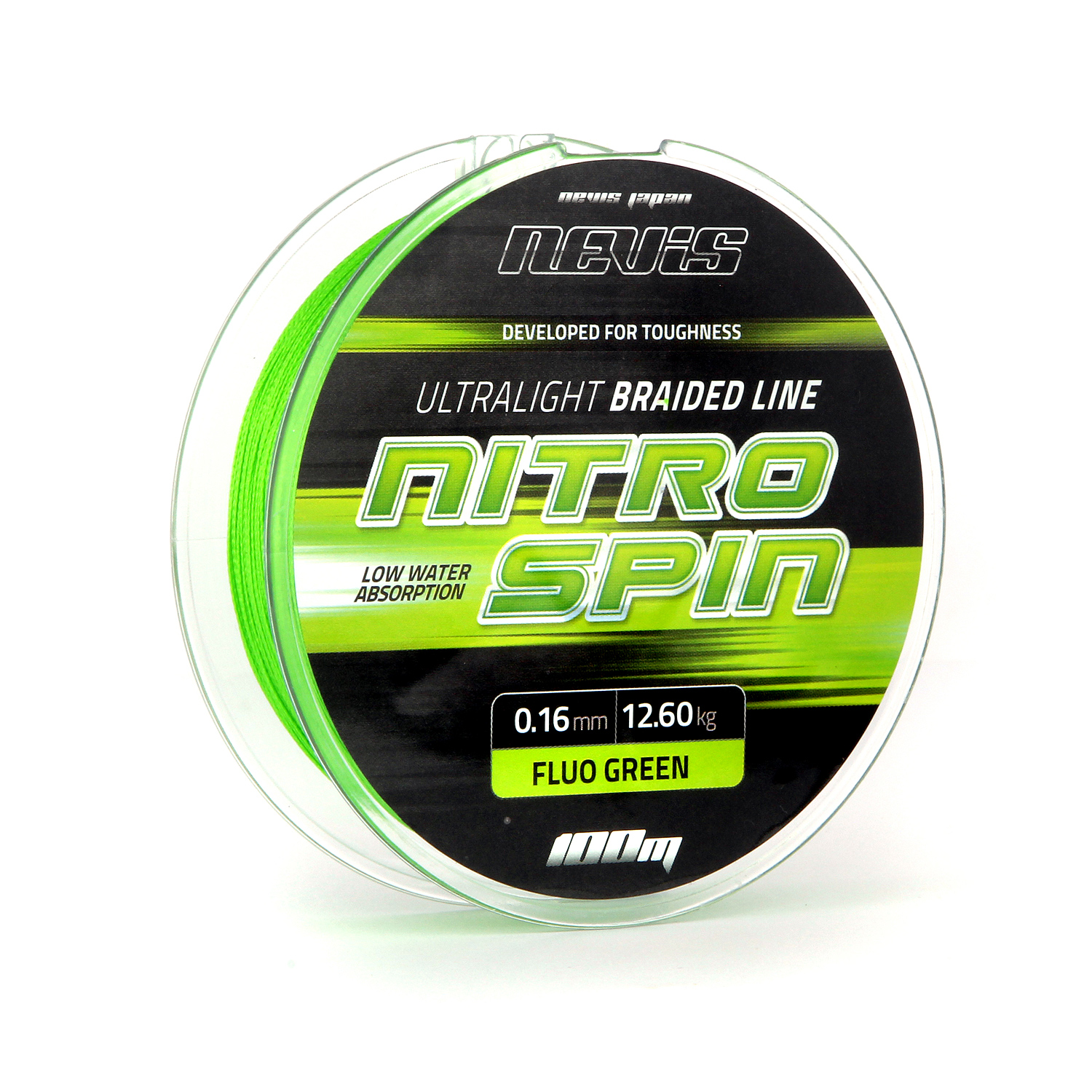 NEVIS NITRO 4X BRAID FLUO GREEN 100M 0,16MM