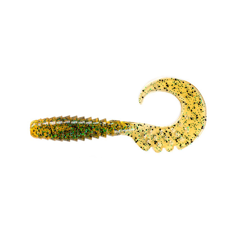 FISHUP FANCY GRUB 2" CARAMEL GREEN BLACK