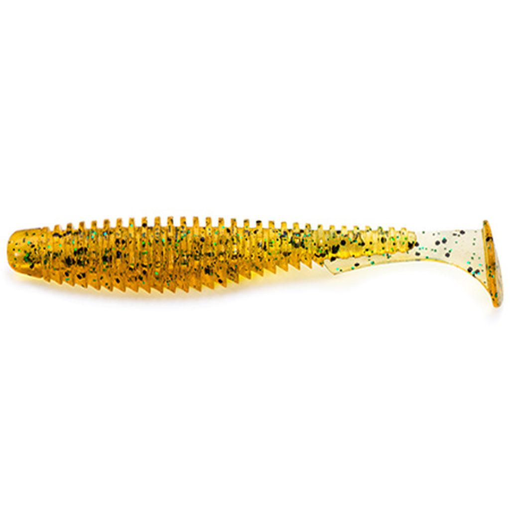 FISHUP U-SHAD 2" CARAMEL/GREEN & BLACK