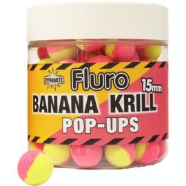 DYNAMITE BAITS FLURO TWO-TONE POP-UP BANANA AND KRILL 15MM