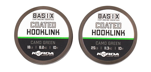 KORDA BASIX COATED HOOKLINK 10M 25LB