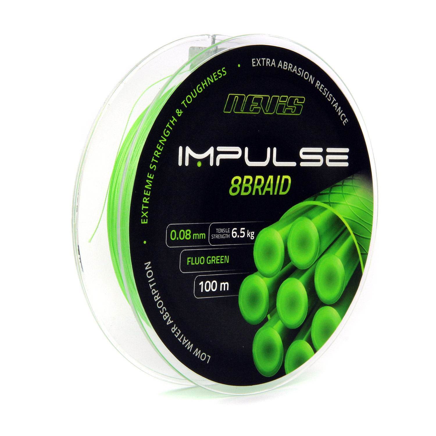 NEVIS IMPULSE 8BRAID 100M 0,20MM FLUO GREEN