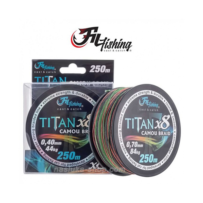 FILFISHING TITAN X8 CAMOU BRAID 0,70MM 250M 