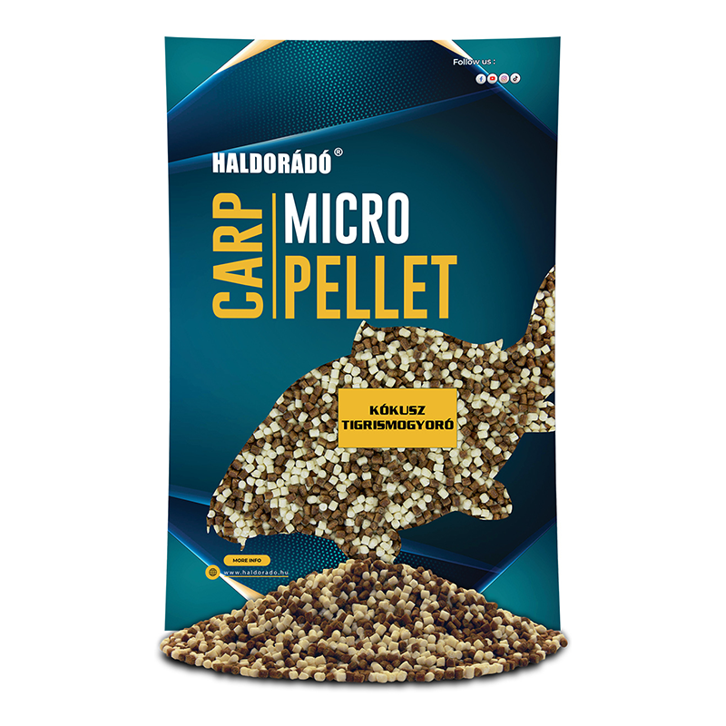 HALDORÁDÓ CARP MICRO PELLET - KÓKUSZ + TIGRISMOGYORÓ