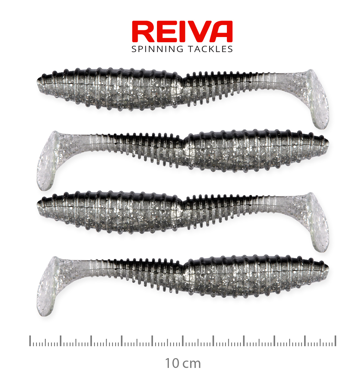 REIVA ZANDER POWER SHAD 10CM 4DB/CS EZÜST CSILLÁM