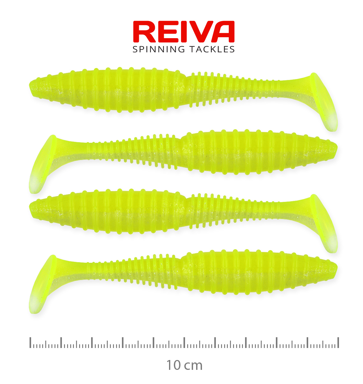 REIVA ZANDER POWER SHAD 10CM 4DB/CS CITROMSÁRGA