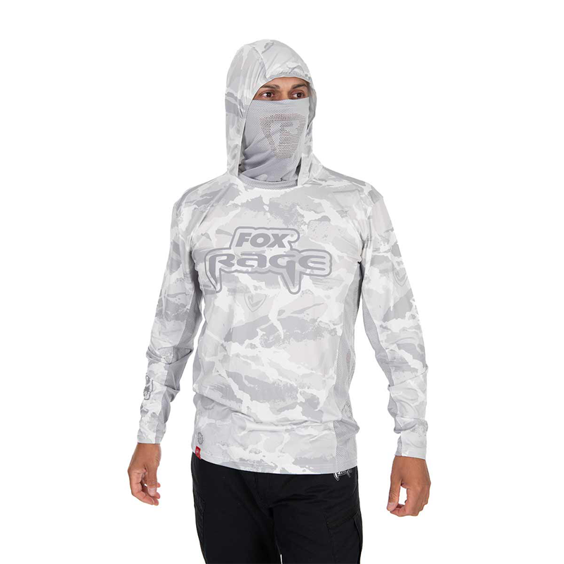 FOX RAGE UV HOODED LIGHT CAMO TOP - L