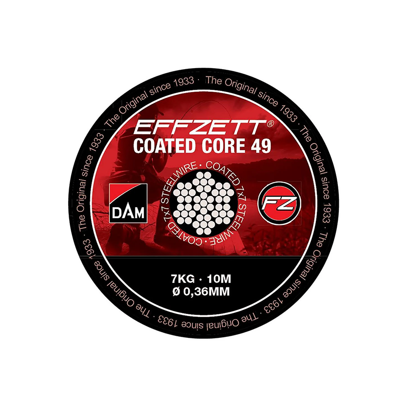 DAM EFFZET COATED CORE 49 STEELTRACE 10M 0,52MM 11KG BROWN