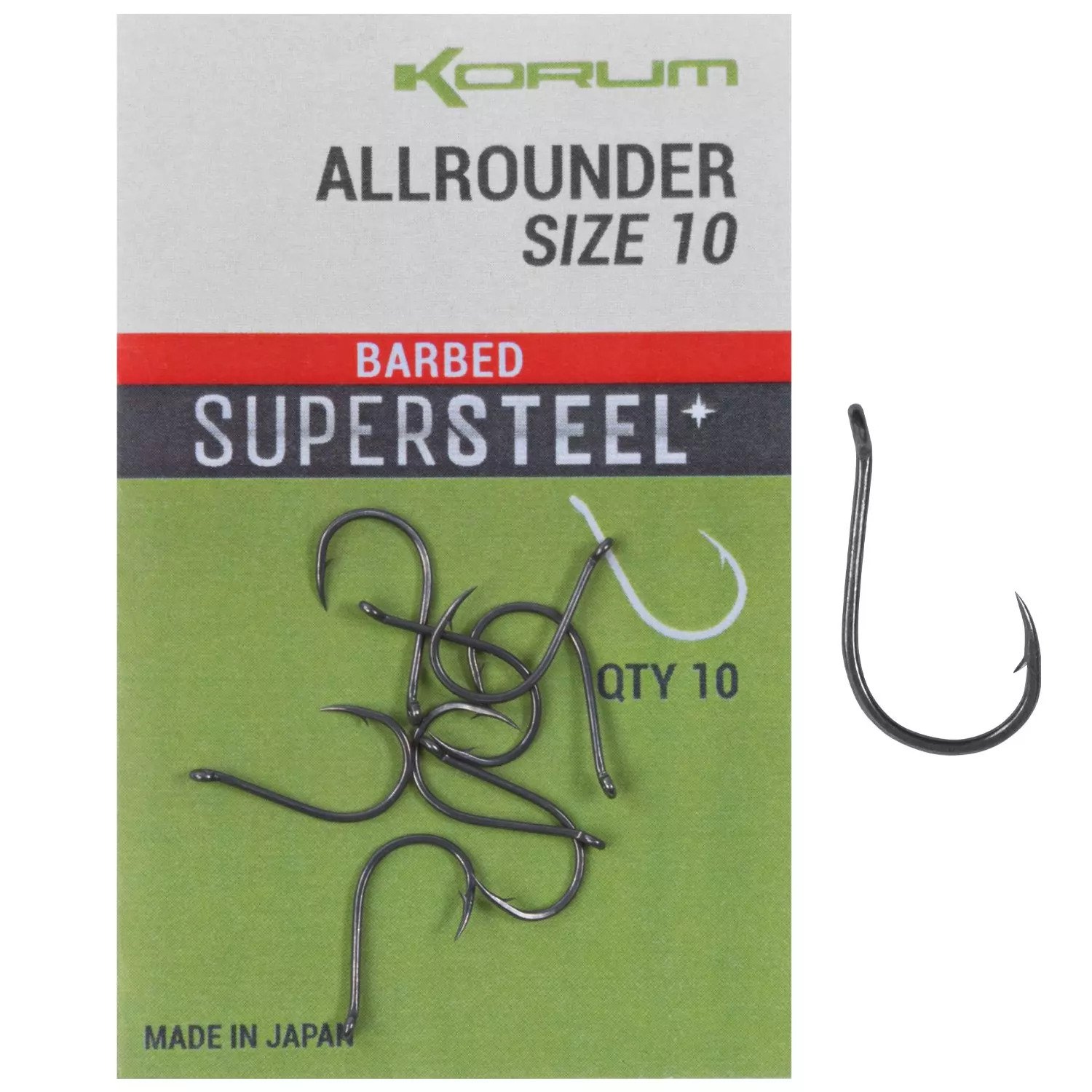 KORUM ALLROUNDER SUPERSTEEL BARBED 10